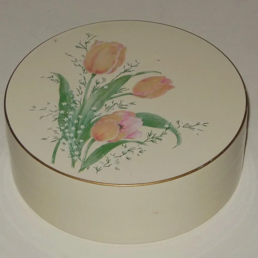 Otagiri Japan Floral Lacquerware Coaster Set Boquet Gibson Greetings Barware